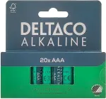 DELTACO AAA leeliselised patareid 20 tk pakis
