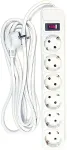 Noname Extension cord 3m, 6 sockets, with switch