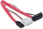 Delock Kabel Micro SATA Stecker > 2 Pin Power 5 V / 3,3 V + SATA 7 Pin 30 cm oben gewinkelt