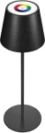 RealPower LED-RGB laualamp reguleeritava heledusega akuga, must