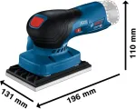 Bosch Powertools Bosch cordless orbital sander GSS 12V-13 Professional solo (blue/black, without battery and charger, in L-BOXX, 3 sanding plates)