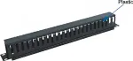 DATACOM 19" rack panel 1U single-sided plastic rail (BK)