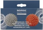 NORDIC QUALI Wash & Dry Tumble balls ty 2 pcs. Red/Grey / 2420004