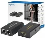 Logilink USB 2.0 Cat.5 extender, 50 m, pigtail, black