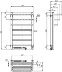 Navin Fortis 480*800 Sensor Electric Towel Warmer, Left-hand, White, 12-153153-4880