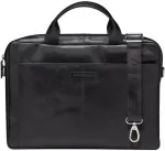 No name Leather shoulder bag with 15" laptop compartment