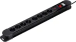 Maclean MCE11 power extension 1.5 m 8 AC outlet(s) Indoor Black