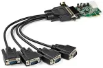 V&otilde;rgukaart Startech .COM PCI Express serielle Schnittstellenkarte mit 4 Ports - 16950 UART - Low Profile - 256-Byte-FIFO-Cache