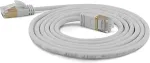 Wantec Patchkabel SSTP CAT7 Ste. CAT6a d=4mm 0,25m grau