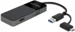 DeLOCK USB 3.2 Gen 1 Adapter zu 4K HDMI + VGA mit Splitter Funktion