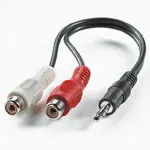 VALUE 3,5mm (ST)-zu-Cinch (2x BU) Kabel 0,2m (11.99.4340)