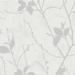 No name WALLPAPER 122433 BELLE WHITE/SILVER