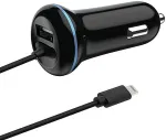 2GO KFZ-Ladeger&auml;t 12W 1x USB-A / Lightning 140cm schwarz
