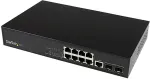 StarTech .com - Switch - verwaltet - 8 x 10/100/1000 - an Rack montierbar - AC 90 - 260 V (IES101002SFP)