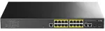 CUDY 16-Port Gigabit Managed PoE+ Switch with 2 Uplink GbE Ports and 2 SFP, GS2018PS2 1.0 L2/L3 Gigabit Ethernet (10/100/1000) Power over Ethernet (PoE) 1U Black