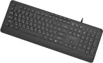 Klaviatuur GEMBIRD KB-MCH-05-CYRL Slim wired multimedia keyboard, black, RU layout