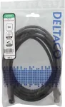 DELTACO k&otilde;rge painduv U/UTP Cat.6 patch-kaabel, 24AWG, TPE, 3m, must