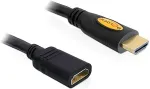 DELOCK extension cable High Speed HDMI with Ethernet, HDMI A male > HDMI A female (black, 3 meters)