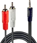 Lindy PREMIUM AUDIO- 2X RCA(CINCH ) STECKER AN 35MM KLINKEN1M