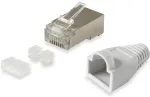 EQUIP Steckersatz Cat6 geschirmt RJ45 100Stk transp. Polybeutel