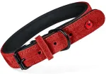 Zolux Komfort Leather, red color &ndash; dog collar &ndash; 35 cm