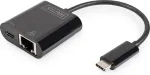 Digitus | USB-Type-C Gigabit Ethernet Adapter + PD with power delivery function | DN-3027 | Black | USB-C port to a Gigabit network connection