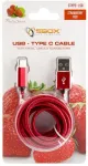 SBOX USB-TYPEC-15R USB->Type C M/M 1.5m Fruity Red