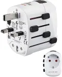 HAMA World Travel Pro power plug adapter Universal White