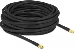 DELOCK Antennenkabel RP-SMA Stecker zu RP-SMA Buchse LMR/CFD300 10 m low loss