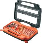 Black & Decker 76 pcs. Set: Titanium drill bits for metal 1.5-8 mm, masonry