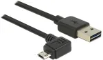 DeLOCK USB Kabel A -> micro B St/St 1.00m 90&deg;gew. sw