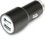 Omega autolaadija 2xUSB 2100mA Metal, must (43342)