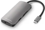 SHARKOON USB 3.0 Type C Multiport Adapter (dunkelgrau. USB-C. HDMI. MicroSD. SD)