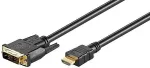MicroConnect HDM191812 video cable adapter 2 m HDMI Type A (Standard) DVI-D Black
