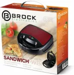 BROCK SSM 2001 RD Sandwich Toaster 750W,Red