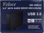 K&otilde;vaketas Inter-Tech Geh 8.9cm (3,5") Veloce GD-35612 USB 3.0
