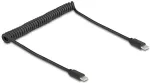DELOCK USB 2.0 Type-C Spiralkabel Stecker-Stecker 0,45-0,75m