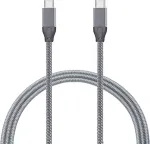 M-CAB 5M USB-C GEN2X2 M/M 20GB 100W 20V/5A GREY BRAIDED OD 5.5MM
