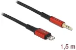 DELOCK Audiokabel 8 Pin Lightning&trade; Stecker zu Klinkenstecker 3,5 mm 3 Pin 1,5 m