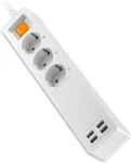 Platinet pikendusjuhe 3 pesa USB WiFi Tuya 1,8m, valge (45507)