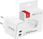 CRONG Mains charger 2xUSB-C 35W PD 3.0 z PPS white