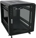 StarTech .com 12HE Office Serverschrank 91cm Tief - Server Rack Geh&auml;use bis max. 800 Kg belastbar - Schrank - Schwarz - 12U - 91,4 cm (36) (RK1236BKF)