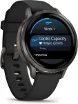 Garmin Venu 4 nutikell 41mm, GPS, Black with Dark Gray silicone rihm EU