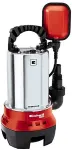 Einhell dirty water pump GC-DP 6315 N, submersible / pressure pump (red/stainless steel, 630 watts)