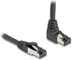 DeLOCK RJ45 Netzwerkkabel Cat.8.1 S/FTP 90&deg; oben gewinkelt / gerade 1 m schwarz