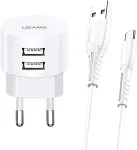Usams Charger T20 2xUSB 2,1A microUSB