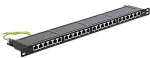 DELOCK 19 Patchpanel 24P Cat .6 0.5 HE black