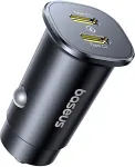 Noname Car Charger Baseus GoTrip, 30W, 3A, 2 x USB-C, Black