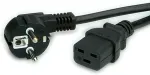 VALUE Netzkabel Schutzkontakt CEE7/7 - IEC320-C19, 16A, schwarz, 3 m