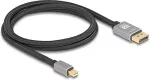 DeLOCK Mini DisplayPort zu DisplayPort 8K 60Hz 1m grau Metal
